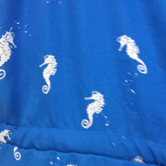 Nanette Lepore L 'Amour Seahorse Romper Blue SZ M - Picture 5 of 13